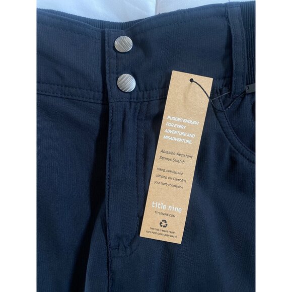 NWT Title Nine Women's 14 Black Recycled Clamber 2.0 Hiking Shorts 10" MSRP$89 - Picture 9 of 10